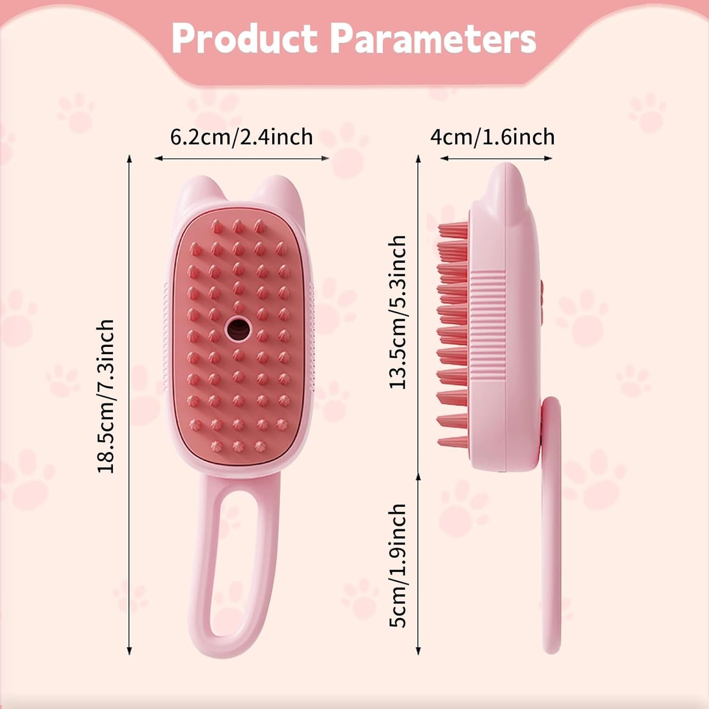 Innovative 3 In 1 Pet Steam Brush