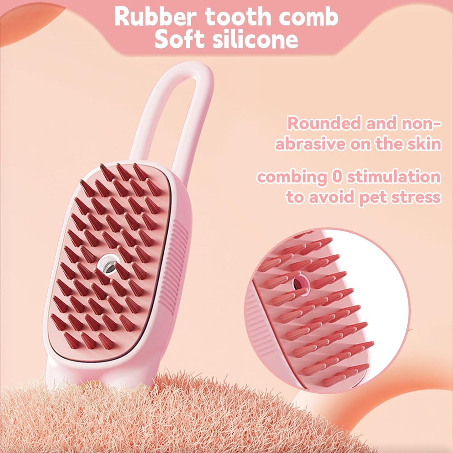 Innovative 3 In 1 Pet Steam Brush