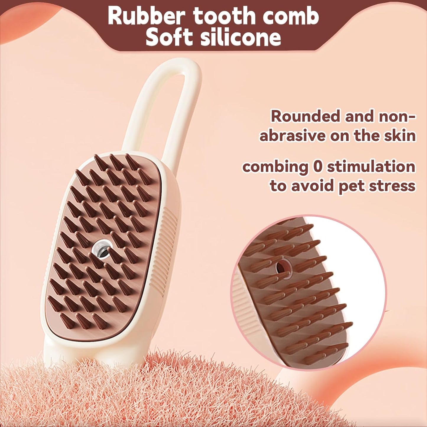 Innovative 3 In 1 Pet Steam Brush